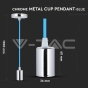 Chrome Pendant Light Blue - 6