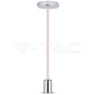 Chrome Pendant Light Pink - 1