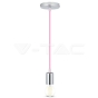 Chrome Pendant Light Pink - 3