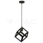 Geometric Pendant Light Matt Black Square - 1