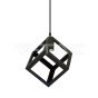 Geometric Pendant Light Matt Black Square - 2