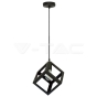 Geometric Pendant Light Matt Black Square - 3