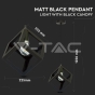 Geometric Pendant Light Matt Black Square - 4