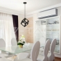 Geometric Pendant Light Matt Black Square - 6