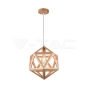 LED Designer Pendant Lampholder Wood Color Body D300 E27 - 1