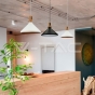 Modern Pendant Light Long Black Wooden Top - 5