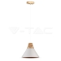 Modern White Wooden Top Pendant Ф260 - 1