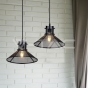 Pendant Light Black Metal V Shape Mesh - 5