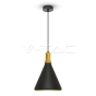 Modern Black Wooden Top Pendant Ф250 - 2