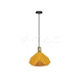 Pendant Light Pastel Wooden Prism Yellow 320 x 270 mm - 1