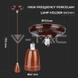 Porcelain Lamp Pendant Brown - 6