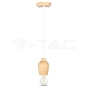 Wooden Pendant Light White Wire - 3