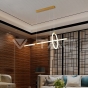 Lámpara decorativa colgante LED 16W 860*300 Pintura cuerpo dorado 3000K - 7