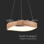 Lámpara Colgante LED de Diseño 18W Madera 3000K D400 - 2