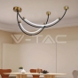20W LED Designer Hanging Lamp Black+Brass 4000K - 6