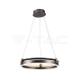 20W LED Designer Hanging Lamp Single Ring 3000K Coffee Body - 1