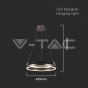20W LED Designer Hanging Lamp Single Ring 3000K Coffee Body - 5