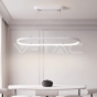 24W LED Hanging Lamp (80*20*100CM) 4000K White Body - 6