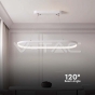24W LED Hanging Lamp (80*20*100CM) 3000K White Body - 4