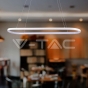 24W LED Hanging Lamp (80*20*100CM) 3000K White Body - 7