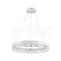 25W LED Designer Hanging Lamp Single Ring 3000K White Body - 1