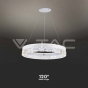 25W LED Designer Hanging Lamp Single Ring 3000K White Body - 4