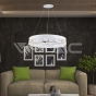 25W LED Designer Hanging Lamp Single Ring 3000K White Body - 7