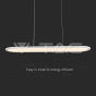 24W LED Hanging Lamp (80*100CM) 4000K White Body - 3