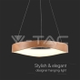 25W LED Designer Pendant Wood 3000K D500 - 2