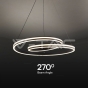 40W LED Designer Pendant Lamp Black Body 3 in 1 - 3