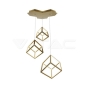 46W LED Designer Hanging Light 3000K Gold Body - 1