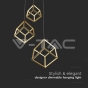 46W LED Designer Hanging Light 3000K Gold Body - 3