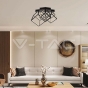 46W LED Designer Ceiling Light 3000K Black Body - 6