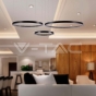 57W LED Designer Hanging Lamp Crystal Black 4000K - 6