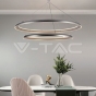 65W LED Designer Pendant Lamp Champagne Gold 3000K D400+D600 - 5