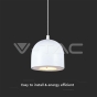 8.5W LED Hanging Lamp Φ100 Adjustable Wire Touch On/Of White Body 3000K - 2