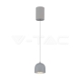 8.5W LED Hanging Lamp Φ100 Grey Body 3000K - 1
