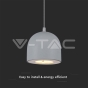 8.5W LED Hanging Lamp Φ100 Grey Body 3000K - 2
