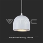 8.5W LED Hanging Lamp Φ100 White Body 3000K - 2