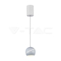 8.5W LED Hanging Lamp Φ180 Adjustable Wire Touch On/Of White Body 3000K - 1