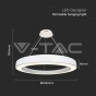90W LED Designer Hanging Light Triac Dimmable 4000K White - 6