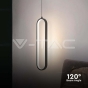 9W LED Designer Hanging Lamp (19.5*17.5*100CM) Black 4000K - 4