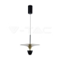 9W LED Designer Hanging Lamp (30*320*100CM) Black+Gold Body 4000K - 1