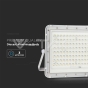 20W LED Solar Floodlight 6400K Replaceable Battery 3m Wire White Body - 8