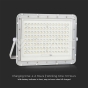 20W LED Solar Floodlight 6400K Replaceable Battery 3m Wire White Body - 9