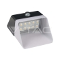 Aplique Solar LED 2W Sensor 4000K Cuerpo Blanco y Negro - 6