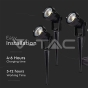 3*1.2W LED Solar Spike Cuerpo Negro 3000K IP65 - 6