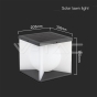 3W LED Solar Garden Lamp (205A-205A-183mm) 3000K Black, White body - 2
