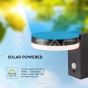 Lámpara de pared solar SMD de 5.5W LED con sensor PIR redondo IP44 3000K - 6