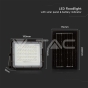 6W LED Solar Floodlight 6400K Replaceable Battery 3m Wire Black Body - 12